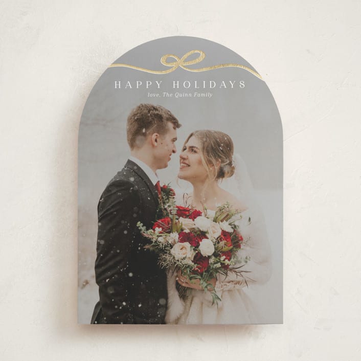 "Bow Tied" - Holiday Cards in Snow by Kaydi Bishop - Front