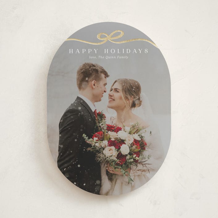 "Bow Tied" - Holiday Cards in Snow by Kaydi Bishop - Front
