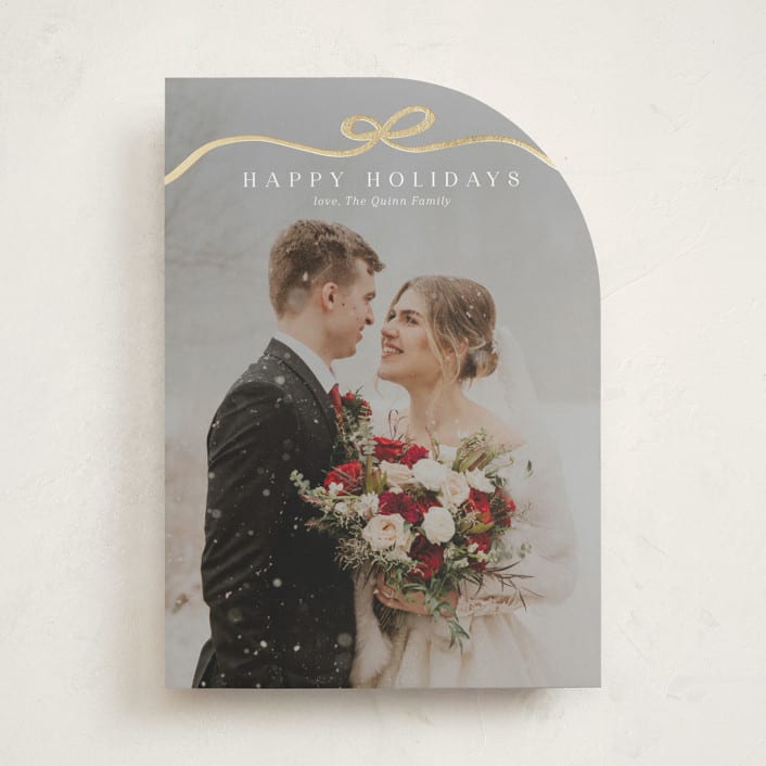 "Bow Tied" - Holiday Cards in Snow by Kaydi Bishop - Front