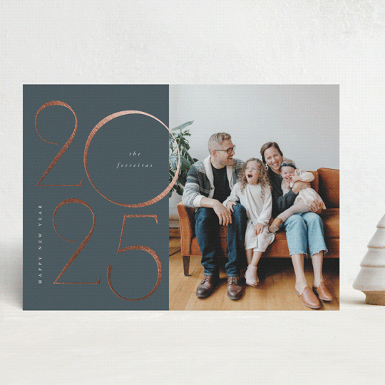 "Big 2025" - Holiday Cards in Wintermint by Ana de Sousa - Front