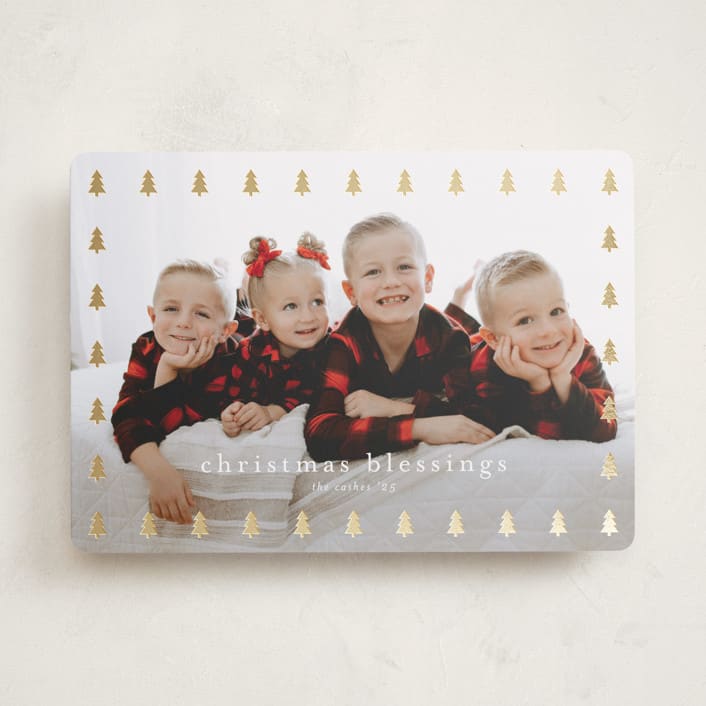 "Christmas Tree Frame" - Holiday Cards in Snow by Stacey Meacham - Front
