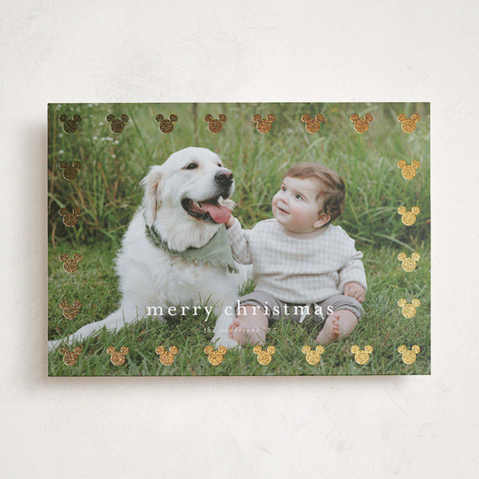 "Mickey frame" - Holiday Cards in Powder by Stacey Meacham - Front