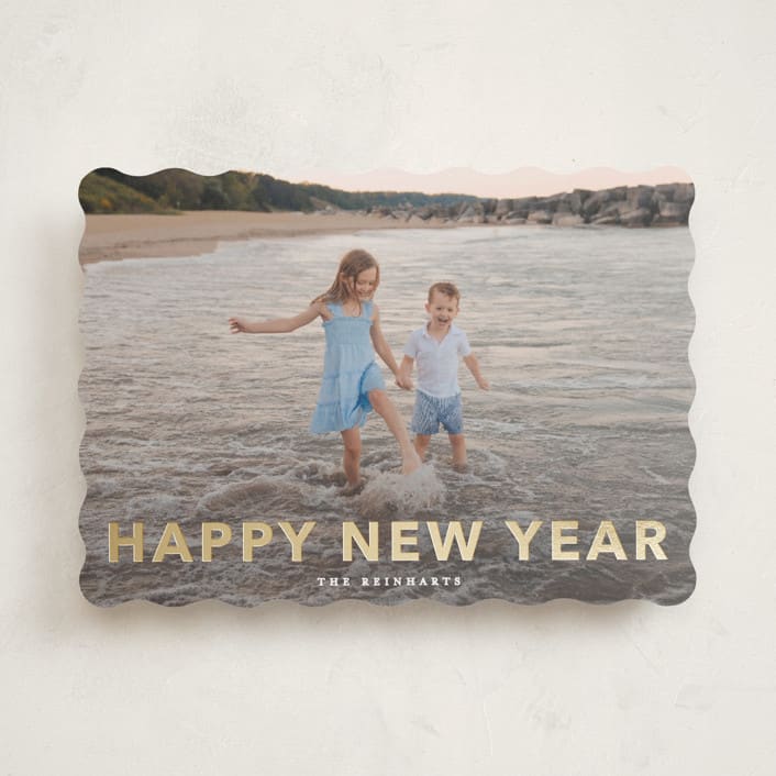 "Gilded" - Holiday Cards in Linen by Angela Thompson - Front