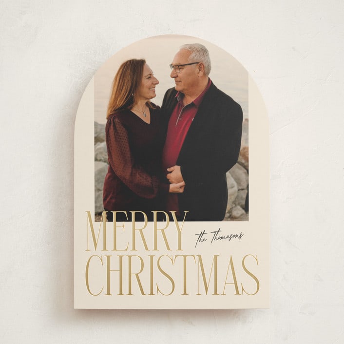 "Merry Stack" - Holiday Cards in Eggnog by Ekko Studio - Front