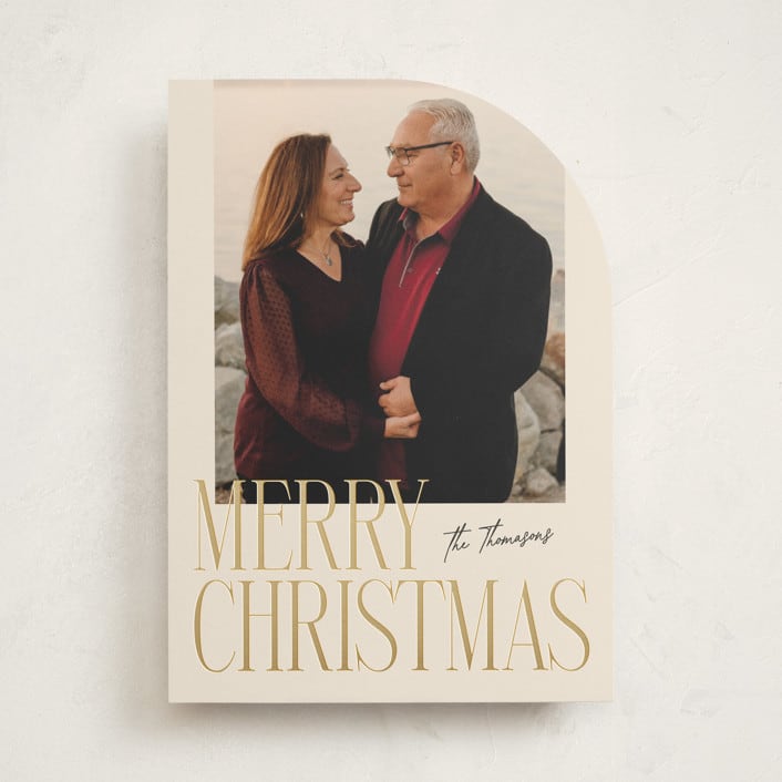 "Merry Stack" - Holiday Cards in Eggnog by Ekko Studio - Front