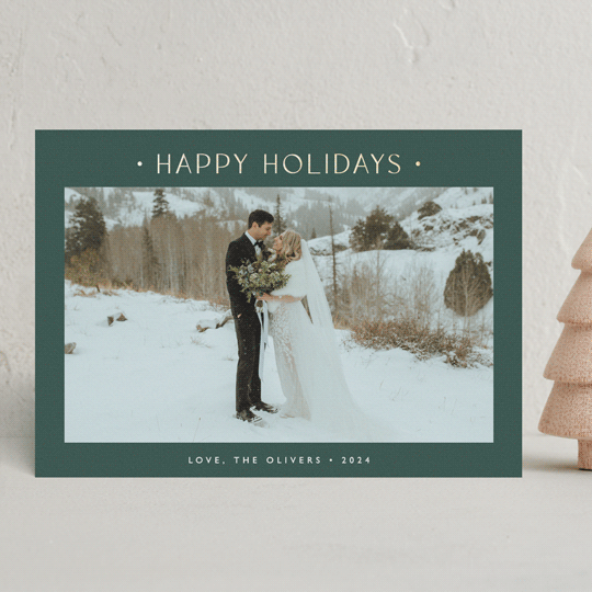 "Dotted" - Holiday Cards in Pine by Carolyn MacLaren - Front