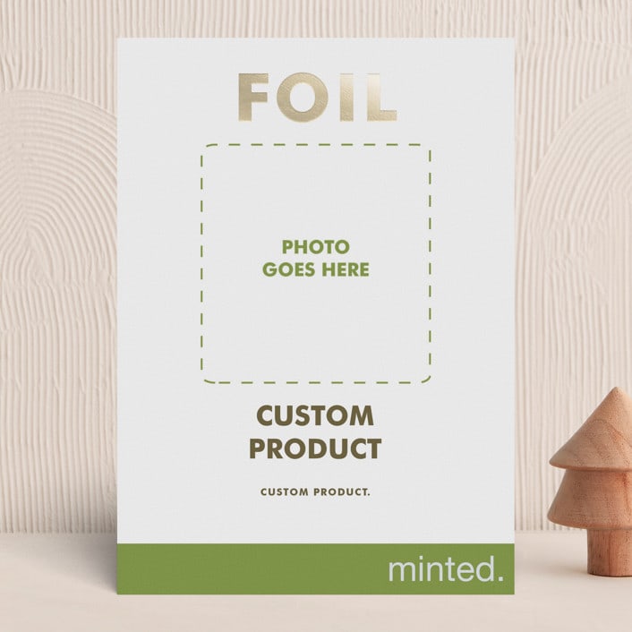 "FOIL Portrait Custom" - Holiday Cards in Gold by Minted - Front