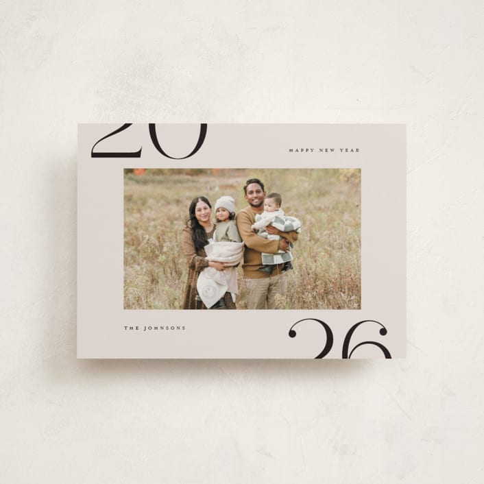 "On the Edge" - Holiday Cards in Champagne by Michelle Taylor - Front