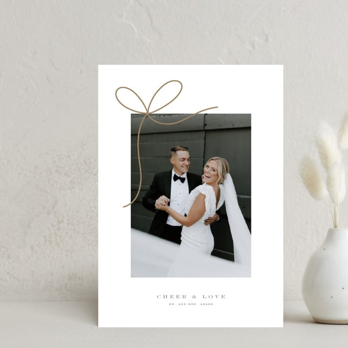 "Little Bow" - Holiday Cards in Winter by Yuliya Evseeva - Front