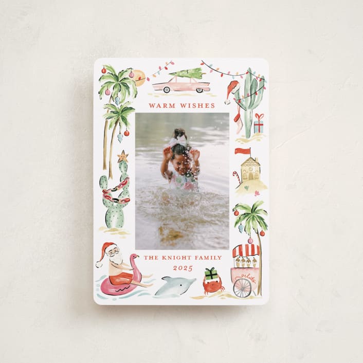 "Warmest Wishes" - Holiday Cards in Red Crab by Sarah Knight - Front