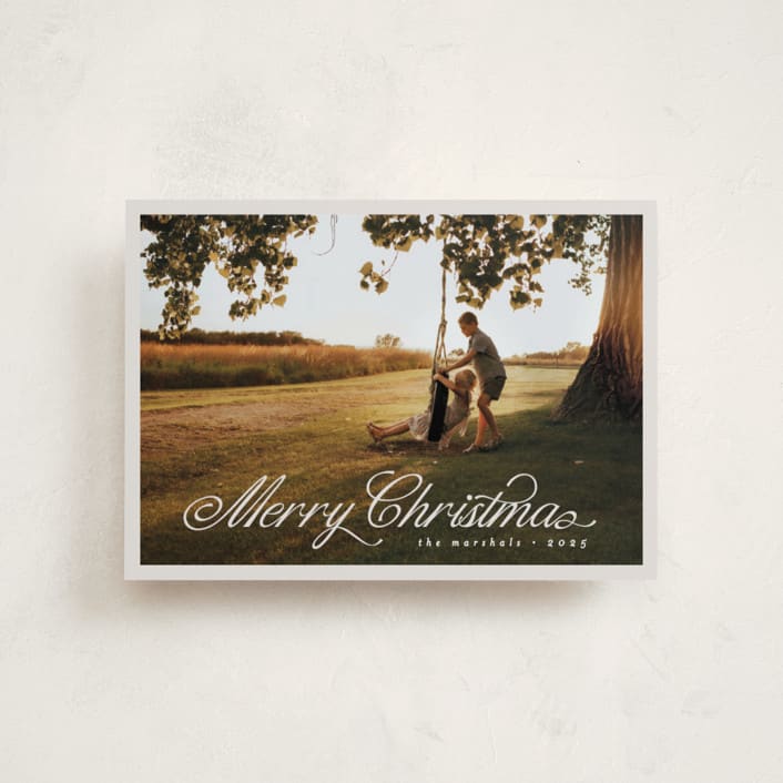 "Noelle" - Holiday Cards in Marshmallow by Pati Cascino - Front