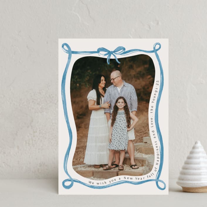 "Make me happy" - Holiday Cards in Sky by Pati Cascino - Front