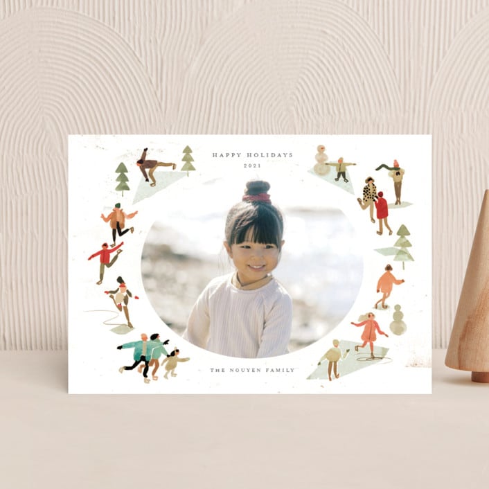 "Skate!" - Holiday Cards in Forest by Morgan Ramberg - Front