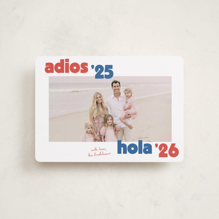 "adios" - Holiday Cards in Azure by Megan Davis - Front