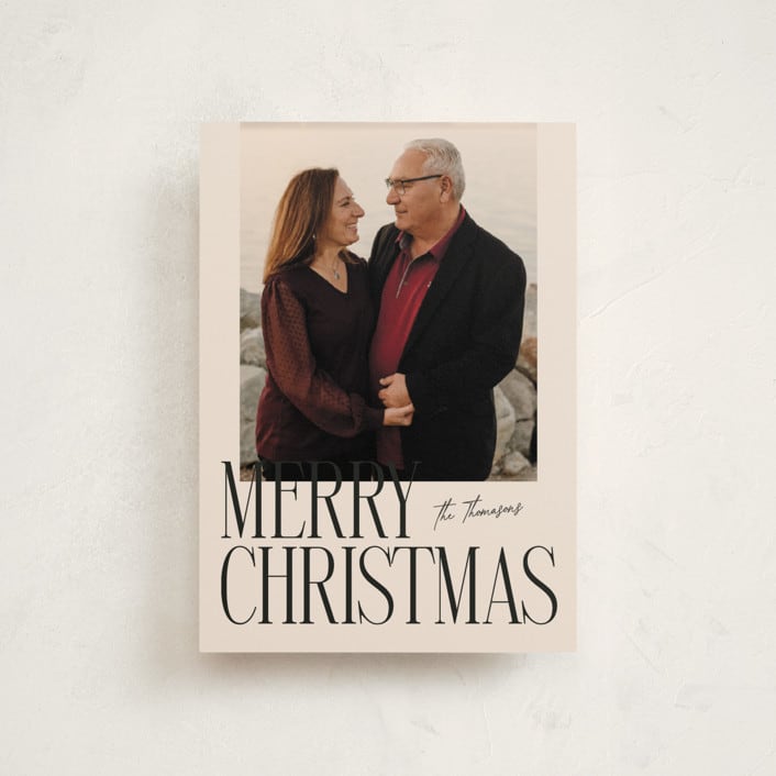 "Merry Stack" - Holiday Cards in Eggnog by Ekko Studio - Front