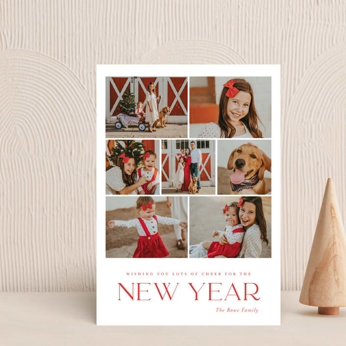 "Merriest of All" - Holiday Cards in Red Stocking by Oscar and Emma - Karly Depew - Front