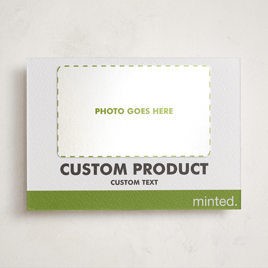 "Portrait Custom" - Letterpress Holiday Photo Mount Cards in Charcoal by Minted Custom - Front