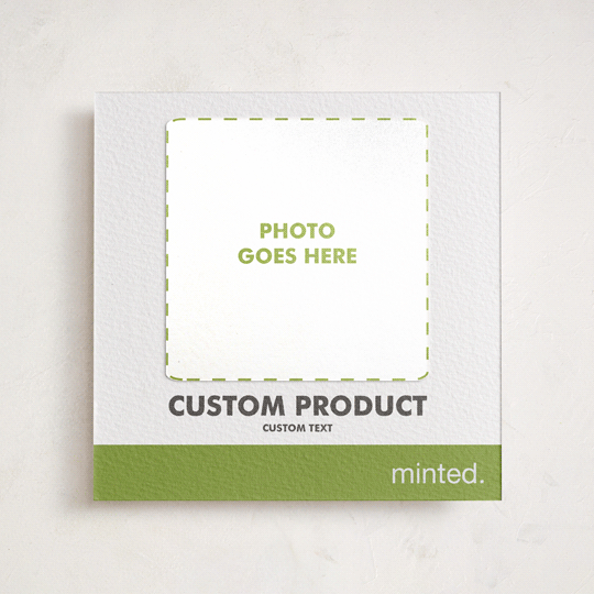 "Portrait Custom" - Letterpress Holiday Photo Mount Cards in Charcoal by Minted Custom - Front