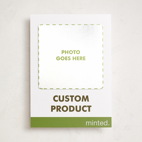 "Portrait Custom" - Holiday Photo Mount Cards in Charcoal by Minted Custom - Front