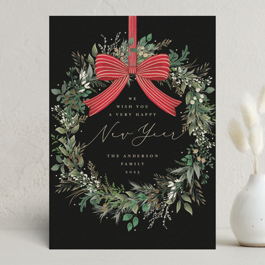 "Festive Holiday" - Holiday Cards in Holly Berry by Susan Moyal - Front