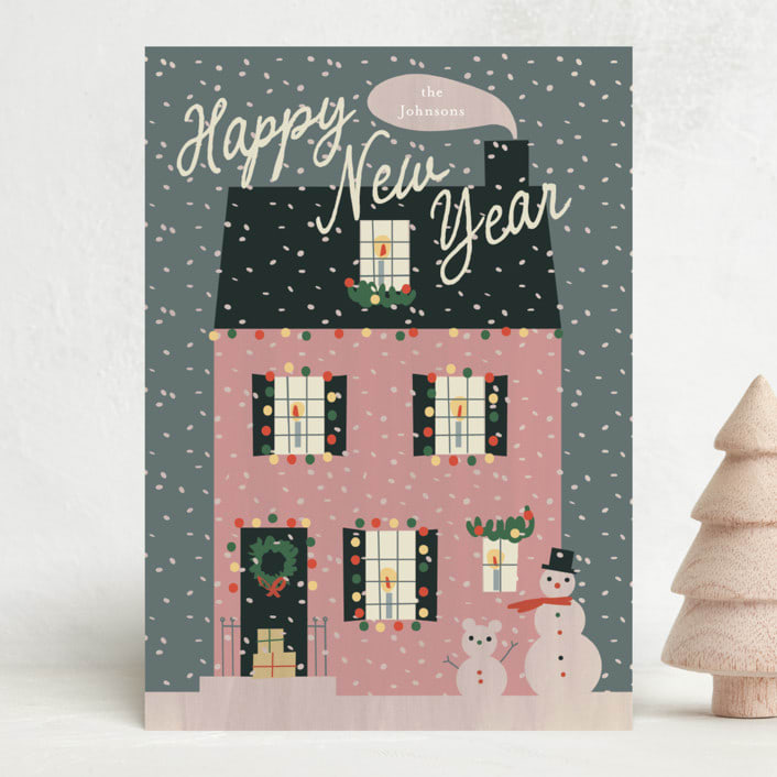 "Cozy House" - Holiday Cards in French Country by Ani Somi - Front