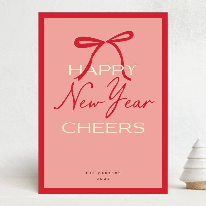 "Everything" - Holiday Cards in Rose by Jennifer Lew - Front