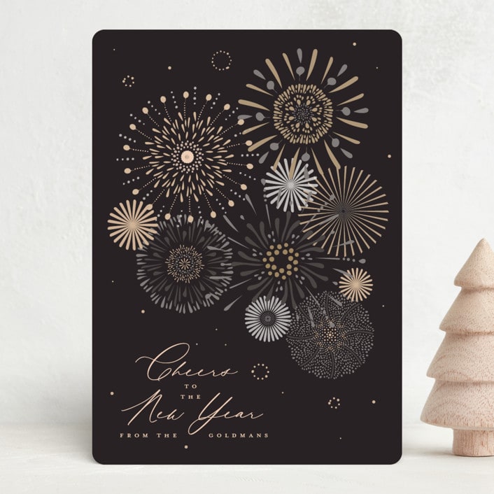 "fancy fireworks" - Holiday Cards in Midnight by Kamala Nahas - Front