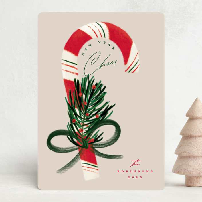 "Eye Candy" - Holiday Cards in Candy Cane by Gwen Bedat - Front