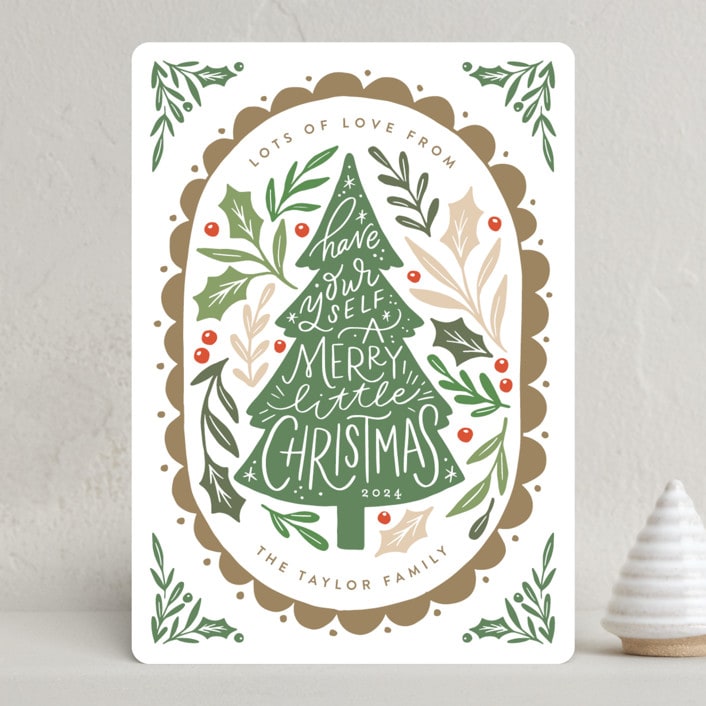 "Tree Frame" - Holiday Cards in Leaf by Alethea and Ruth - Front