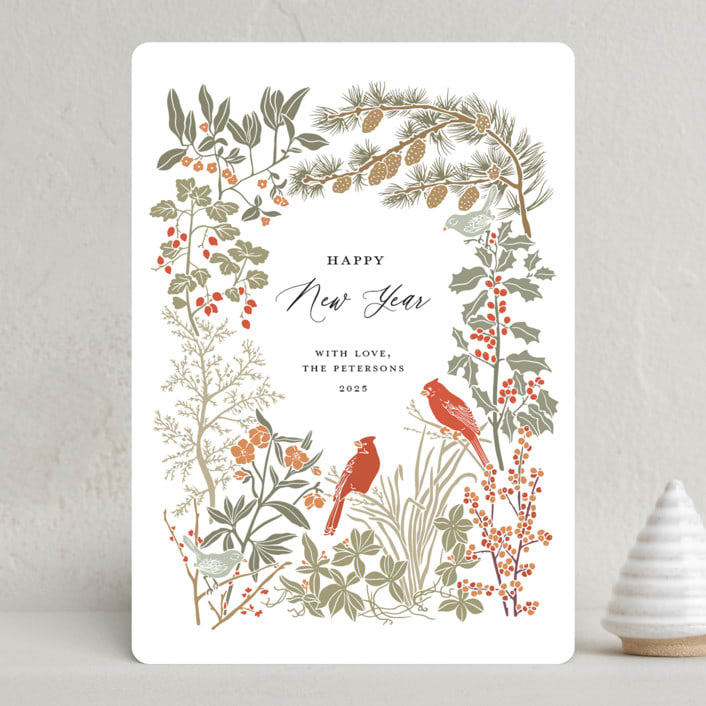 "Winter Greens" - Holiday Cards in Spruce by Cedar and Grey - Front