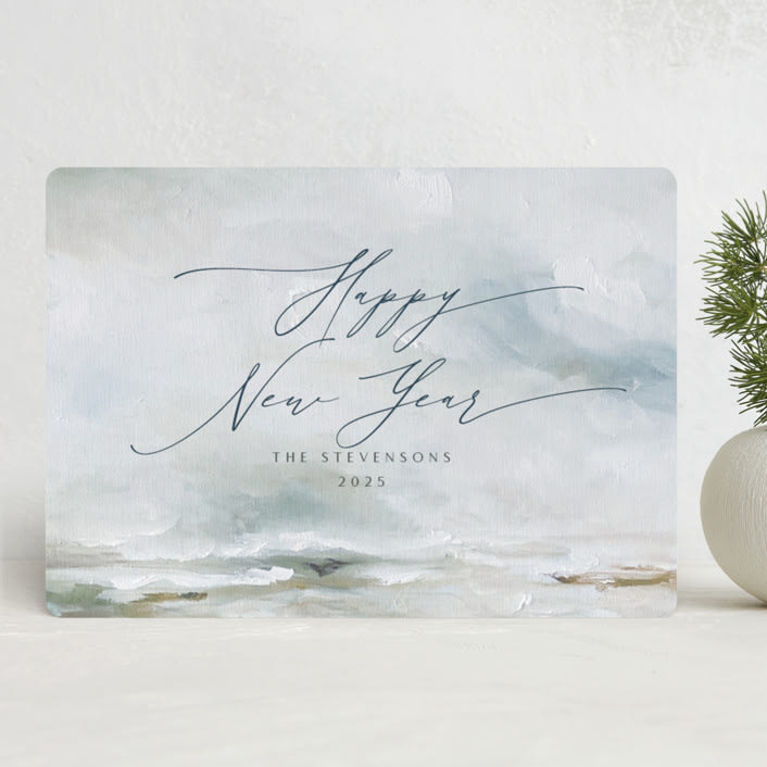"Delicate Sea" - Holiday Cards in Sky by Nicoletta Savod - Front