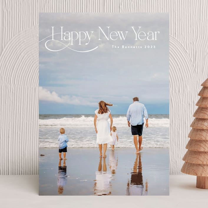 "Happy Accent" - Holiday Cards in Vanillla by Carolyn MacLaren - Front