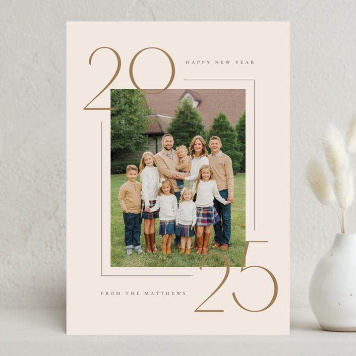 "Across" - Holiday Cards in Golden by Amy Kross - Front
