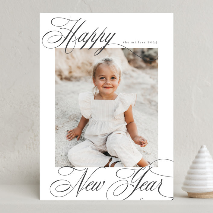 "Merry Script" - Holiday Cards in Ink by Nicole Walsh - Front