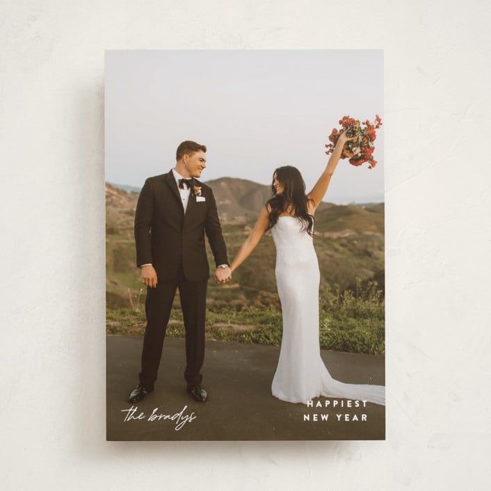 "Minimize" - Holiday Cards in Pearl by Pixel and Hank - Front