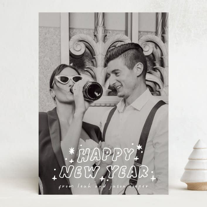 "Pizazz" - Holiday Cards in Starlight by Everett Paper Goods - Front