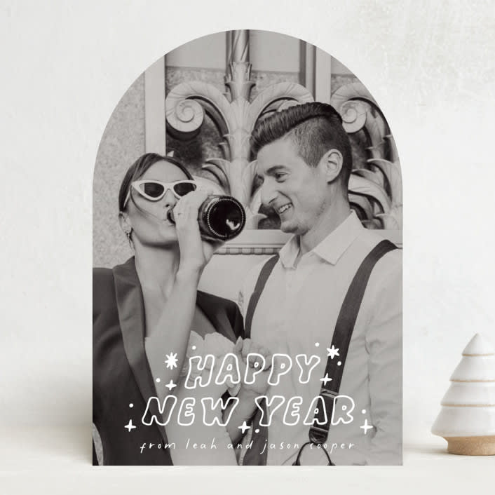 "Pizazz" - Holiday Cards in Starlight by Everett Paper Goods - Front