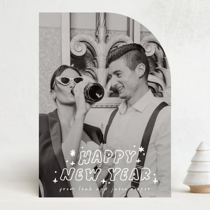 "Pizazz" - Holiday Cards in Starlight by Everett Paper Goods - Front