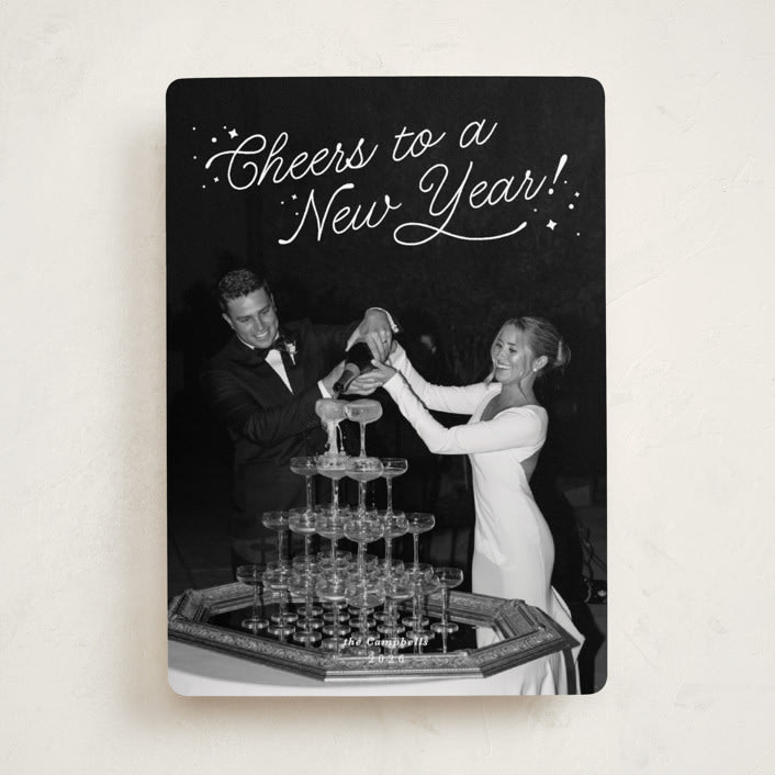 "Lively Note" - Holiday Cards in Snow by Kate Ahn - Front