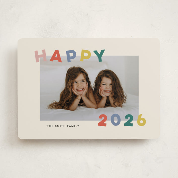 "Dancing Happy" - Holiday Cards in Fruitcake by Sarah Hawkins Designs - Front
