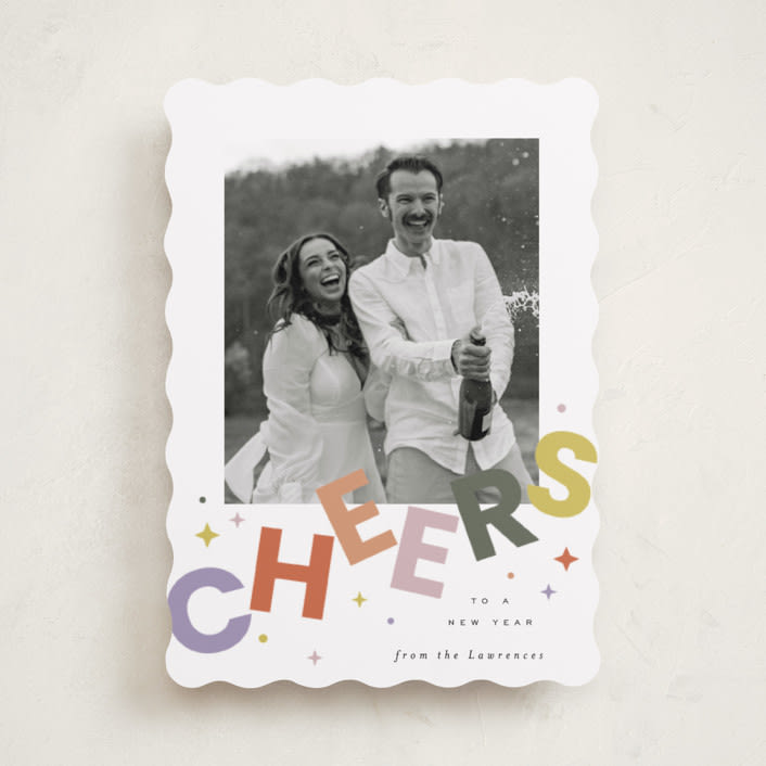 "Dazzle" - Holiday Cards in Fruit Punch by Everett Paper Goods - Front