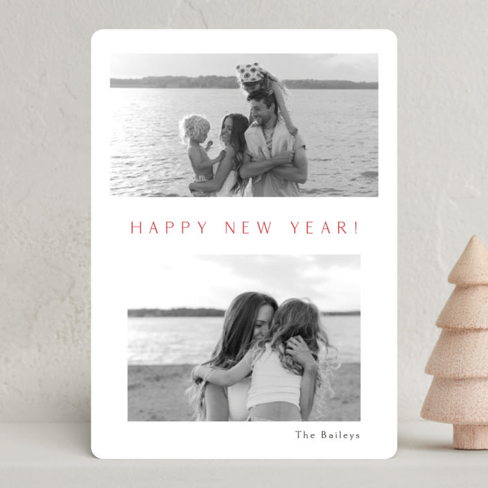 "Minimalist Gallery" - Holiday Cards in Cotton by Angela Thompson - Front