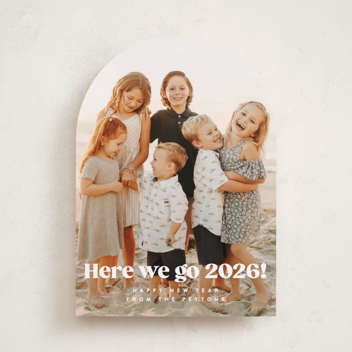 "here we go!" - Holiday Cards in Snow by Kristie Kern - Front