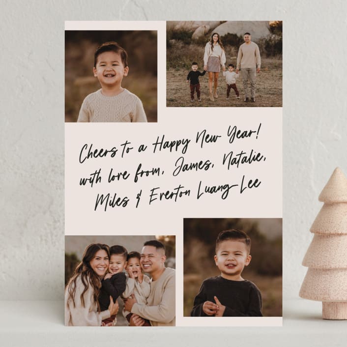 "Little Note" - Holiday Cards in Chai Latte by Owl and Toad - Front