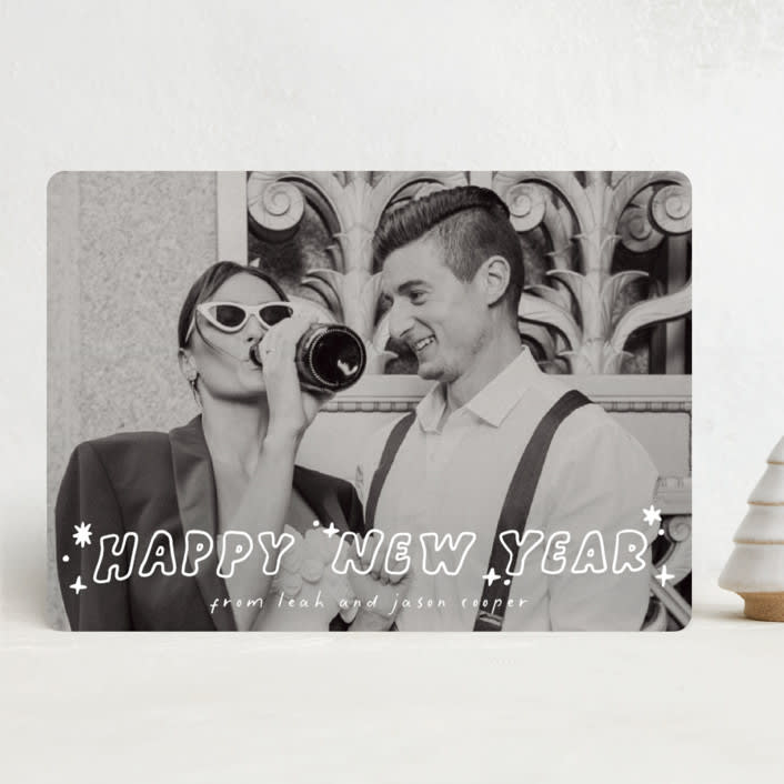 "Pizazz" - Holiday Cards in Starlight by Everett Paper Goods - Front