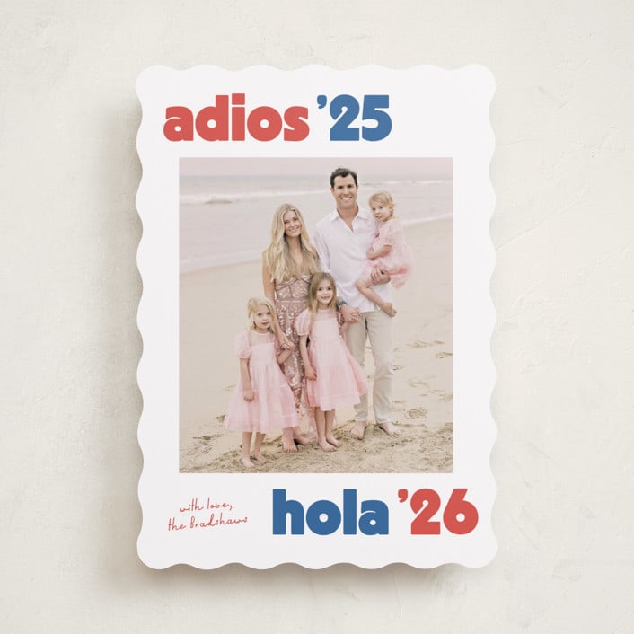 "adios" - Holiday Cards in Azure by Megan Davis - Front