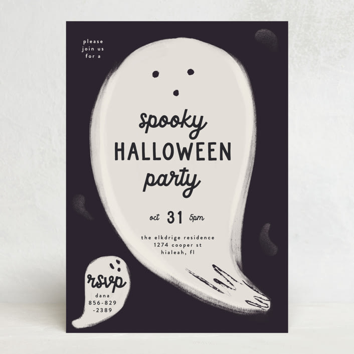 "Ghosts" - Party Invitations in Night by Gwen Bedat - Front