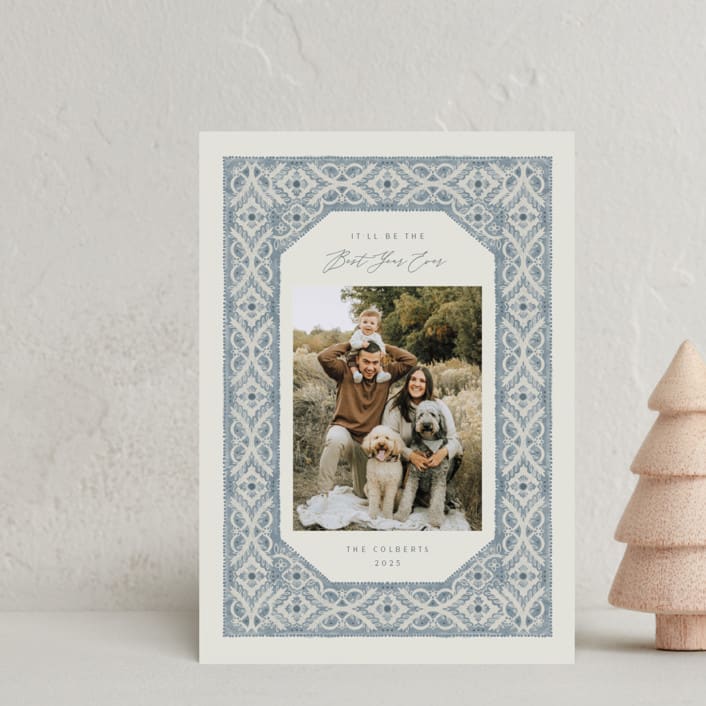 "Linked" - Holiday Cards in Frosted by Jen Owens - Front