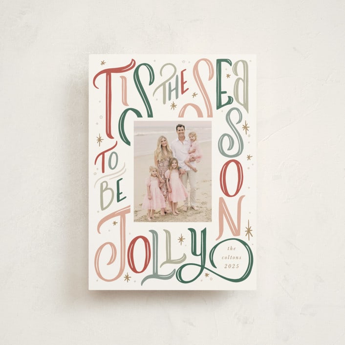 "Jolly Season" - Holiday Cards in Classic by Leah Bisch - Front