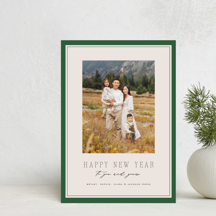 "Oxford" - Holiday Cards in Pine by Amy Kross - Front